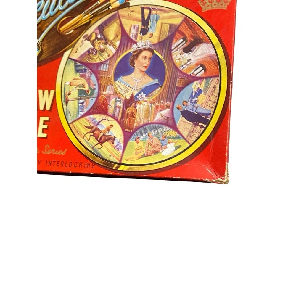Vintage 1953 Waddington's Circular Coronation 500+ Pc Puzzle Complete